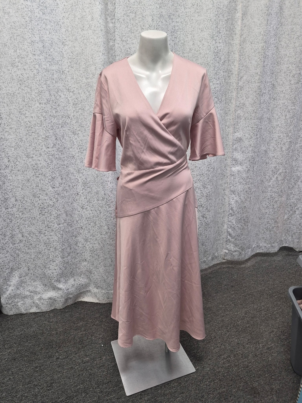 Elliatt Blush Pink Wrap-Style Midi Dress